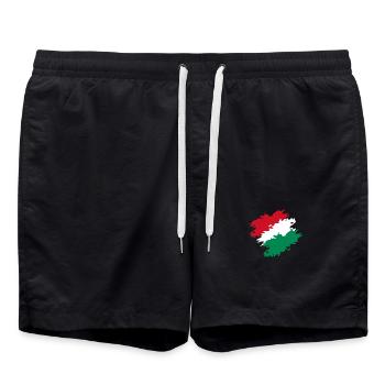 Hungary - Swim Trunks - black - Front - AI Model Male 185 light (185cm)