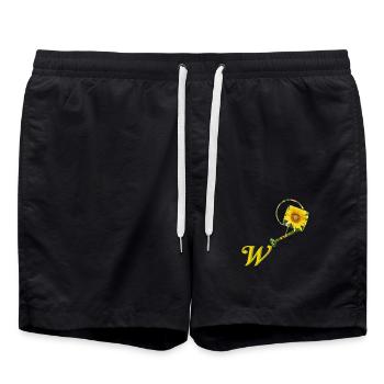 giesskanne w - Badeshorts - Schwarz - Vorne - AI Model Male 185 light (185cm)