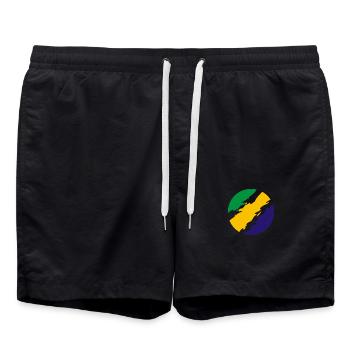 Brazil Colors Flag Flag - Swim Trunks - black - Front - AI Model Male 185 light (185cm)