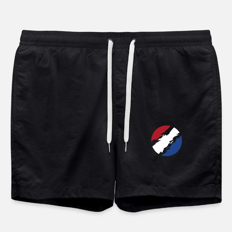 Pays-Bas Drapeau Drapeau Cercle - Short de bain - noir