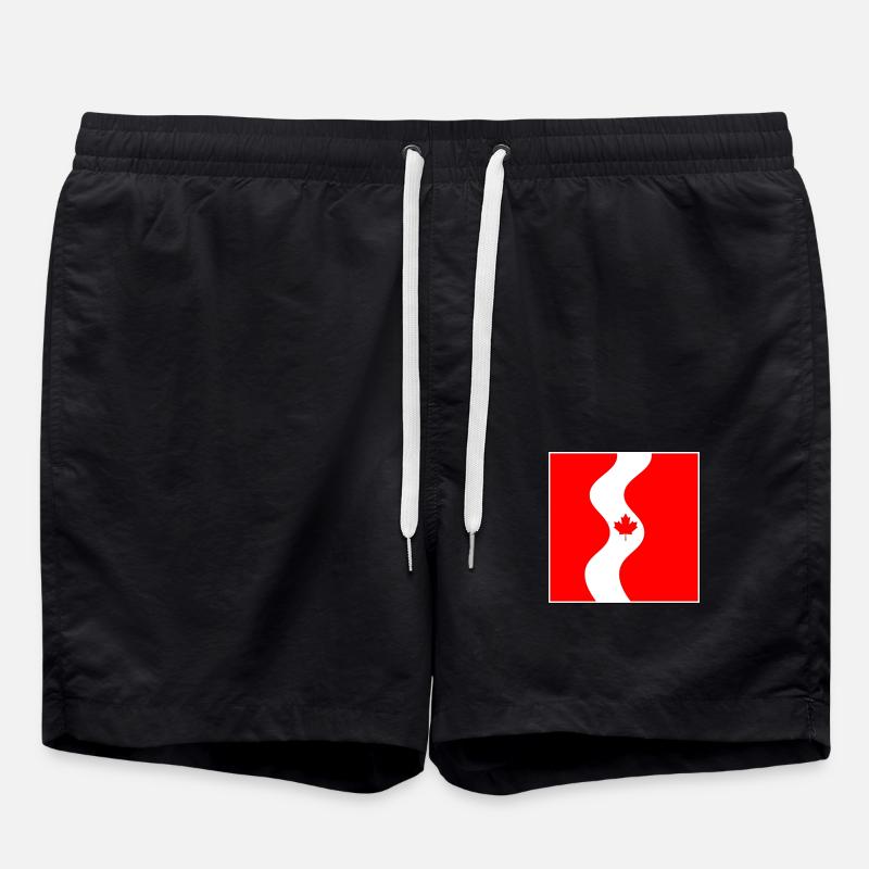 Flagge von Kanada - Badeshorts - Schwarz
