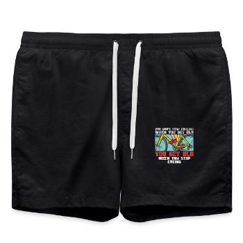 Fahrrad Mountainbike fahren - Badeshorts - Schwarz - Vorne - AI Model Male 185 light (185cm)