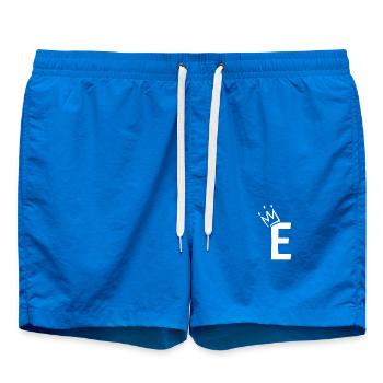 Buchstabe E mit Krone - Badeshorts - Cobalt blue - Vorne