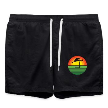 Hurdles Retro Athlétisme Hurdler - Short de bain - noir - Devant - AI Model Male 185 light (185cm)