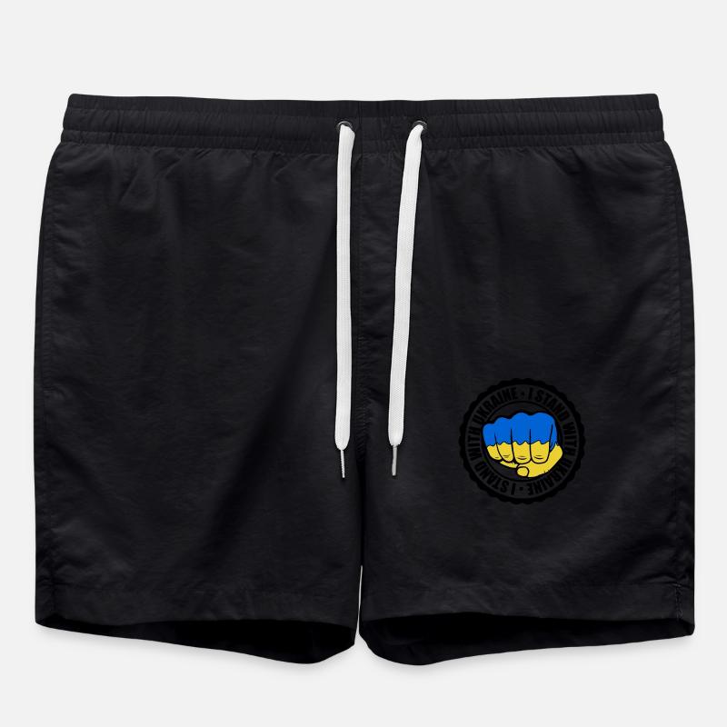 I Stand Ukraine - Badeshorts - Schwarz