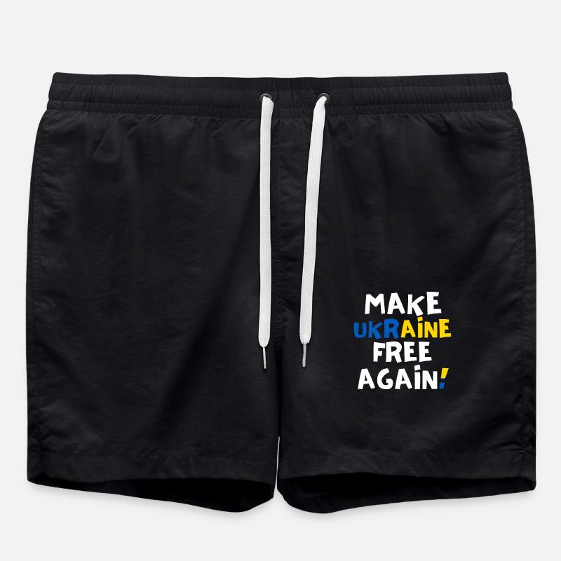 Free Ukraine - Swim Trunks - black