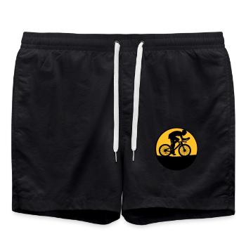 Night Moon Biker - Swim Trunks - black - Front - AI Model Male 185 light (185cm)