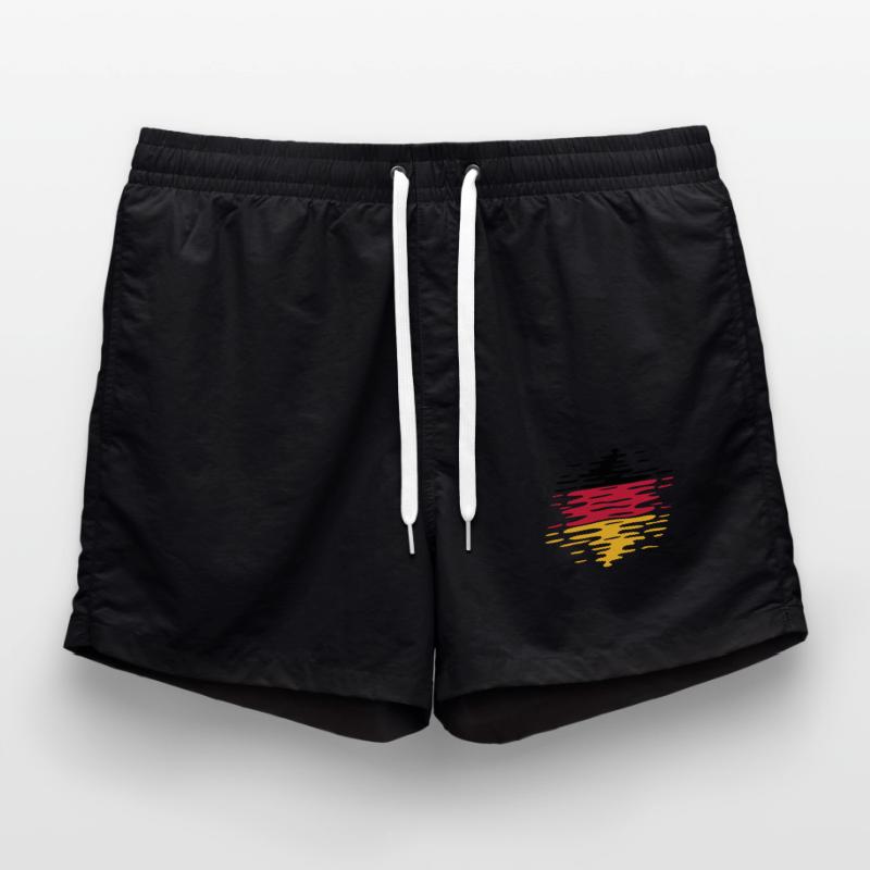 Germany Flag Waves Swim Trunks