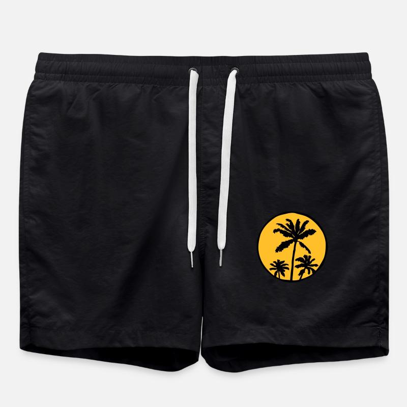 Holiday Sun Palms - Swim Trunks - black