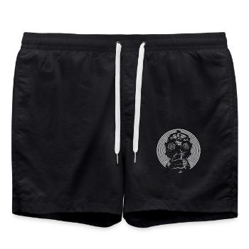 Freetekno - Swim Trunks - black - Front - AI Model Male 185 light (185cm)