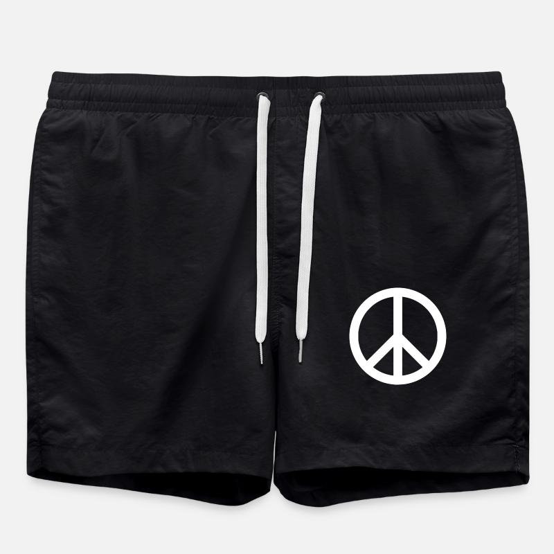 Peacezeichen - Badeshorts - Schwarz