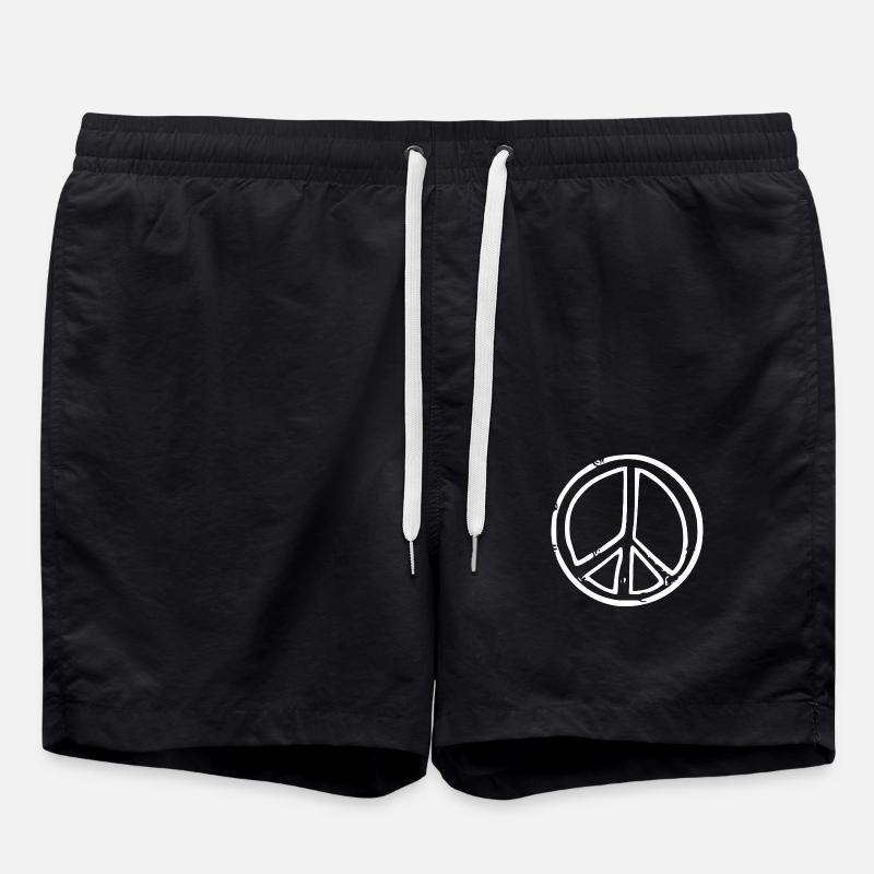 peace sign - Swim Trunks - black