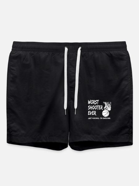Basketball - worst shooter ever - Swim Trunks - black