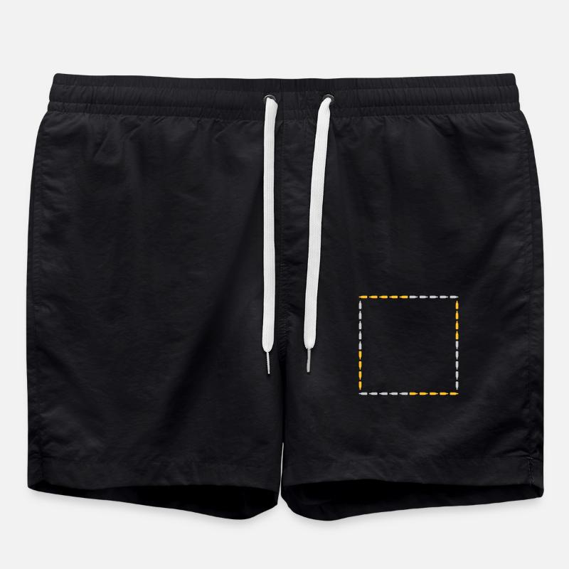 Beer Shield Square - Swim Trunks - black