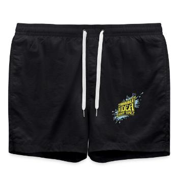 Thats a horrible Idea - Swim Trunks - black - Front - AI Model Male 185 light (185cm)