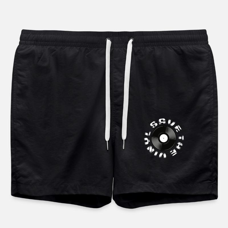 Save The Vinyl - Badeshorts - Schwarz