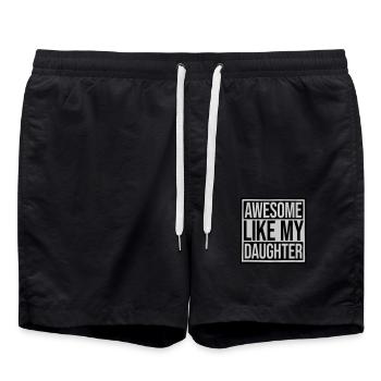 Génial comme ma fille - Short de bain - noir - Devant - AI Model Male 185 light (185cm)
