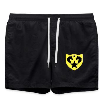 Pferd - Badeshorts - Schwarz - Vorne - AI Model Male 185 light (185cm)