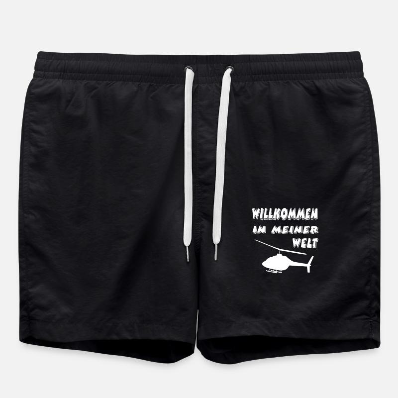 Hubschrauber - Badeshorts - Schwarz