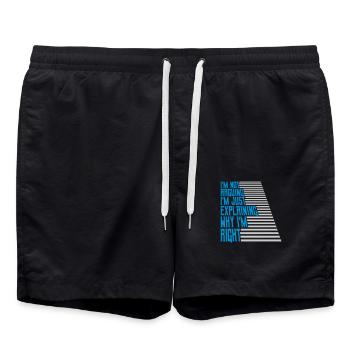 I m not arguing - Swim Trunks - black - Front - AI Model Male 185 light (185cm)