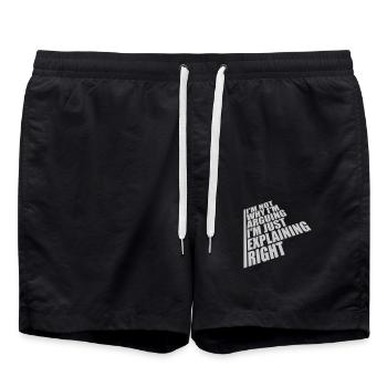 I m not arguing - Swim Trunks - black - Front - AI Model Male 185 light (185cm)