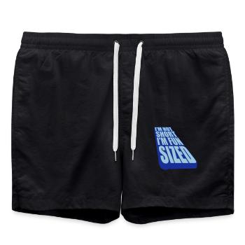Not short fun sized - Swim Trunks - black - Front - AI Model Male 185 light (185cm)