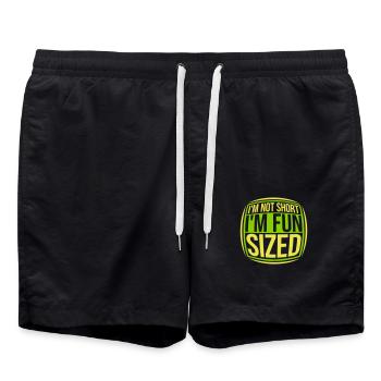 Not short fun sized - Swim Trunks - black - Front - AI Model Male 185 light (185cm)