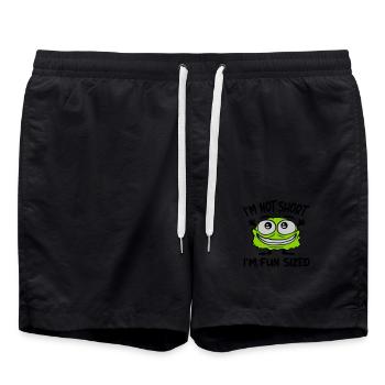 Not short fun sized - Swim Trunks - black - Front - AI Model Male 185 light (185cm)