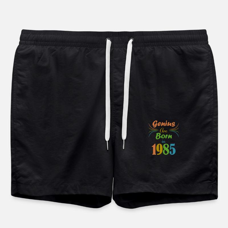genius born 1985 - Swim Trunks - black