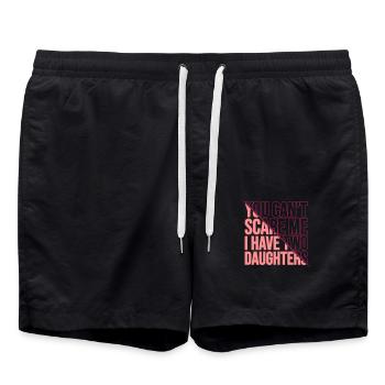 I have two daughters - Badeshorts - Schwarz - Vorne - AI Model Male 185 light (185cm)