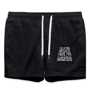 I have two daughters - Badeshorts - Schwarz - Vorne - AI Model Male 185 light (185cm)