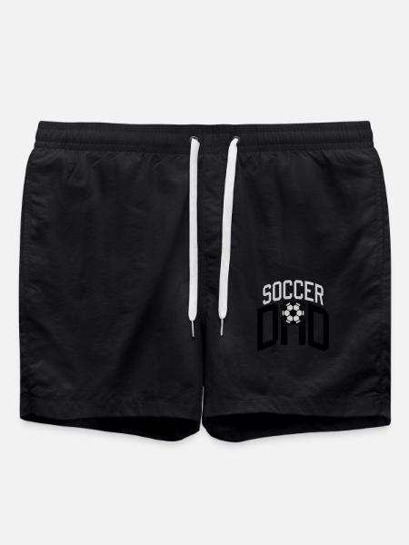 Fun Logo Soccer Dad - Swim Trunks - black