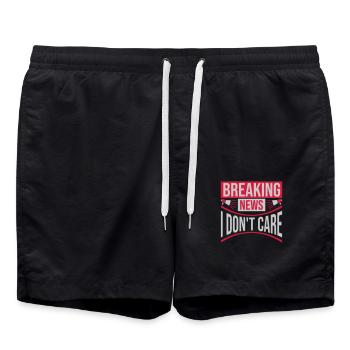 Les dernières nouvelles s’en fichent - Short de bain - noir - Devant - AI Model Male 185 light (185cm)