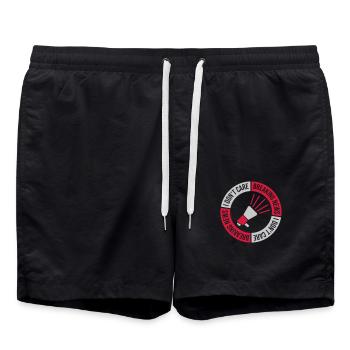 Les dernières nouvelles s’en fichent - Short de bain - noir - Devant - AI Model Male 185 light (185cm)