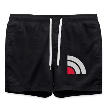 Mobile Phone Icon Wifi Connection Problems - Swim Trunks - black - Front - AI Model Male 185 light (185cm)