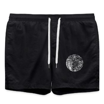 Vintage Volleyball - Vintages Handball Design - Short de bain - noir - Devant - AI Model Male 185 light (185cm)