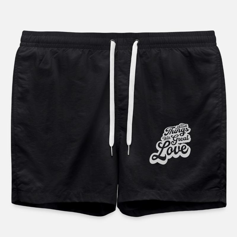 Zitat do small things - Badeshorts - Schwarz