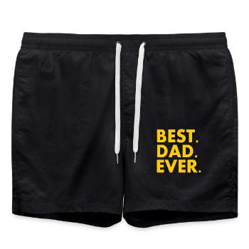 Best dad ever - Badeshorts - Schwarz - Vorne - AI Model Male 185 light (185cm)