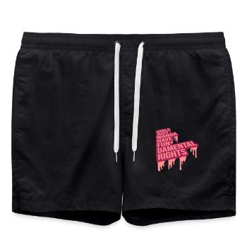 veulent avoir des droits fondamentaux - Short de bain - noir - Devant - AI Model Male 185 light (185cm)