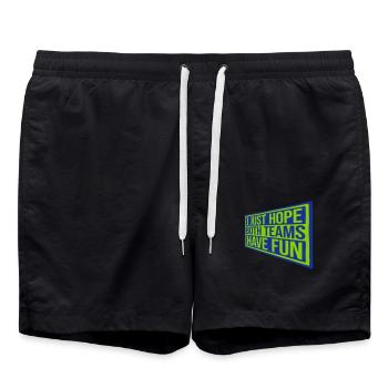 Both Teams Have Fun - Badeshorts - Schwarz - Vorne - AI Model Male 185 light (185cm)
