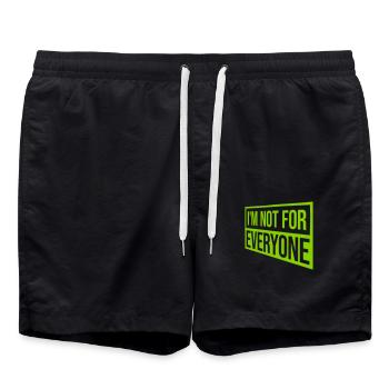 Je ne suis pas pour tout le monde - Short de bain - noir - Devant - AI Model Male 185 light (185cm)