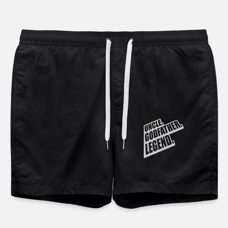 Uncle Godfather Legend Quote - Swim Trunks - black