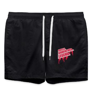 Uncle Godfather Legend Quote - Swim Trunks - black - Front - AI Model Male 185 light (185cm)