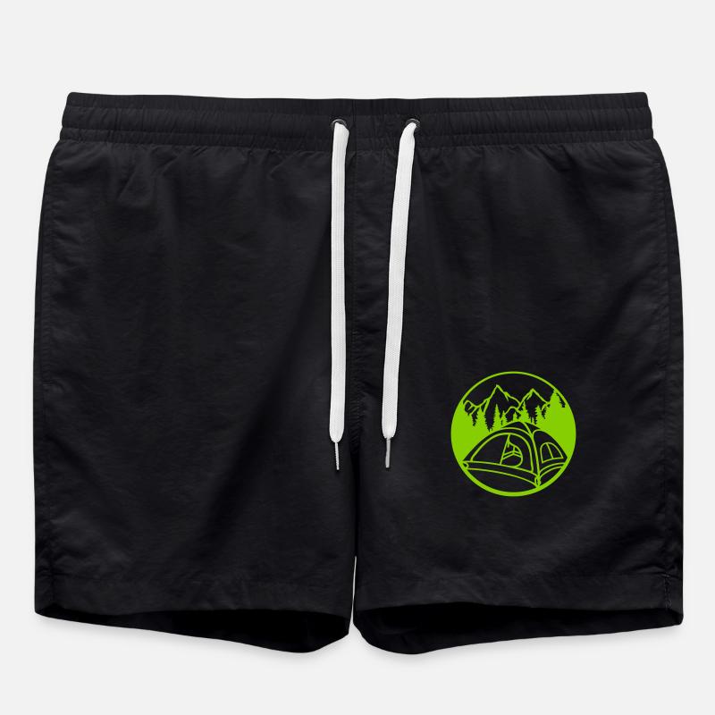 County Mountains Camping Forest - Swim Trunks - black