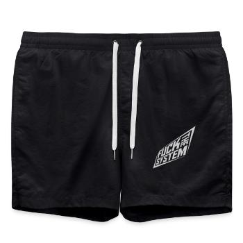 Fuck the system Revolution - Badeshorts - Schwarz - Vorne - AI Model Male 185 light (185cm)