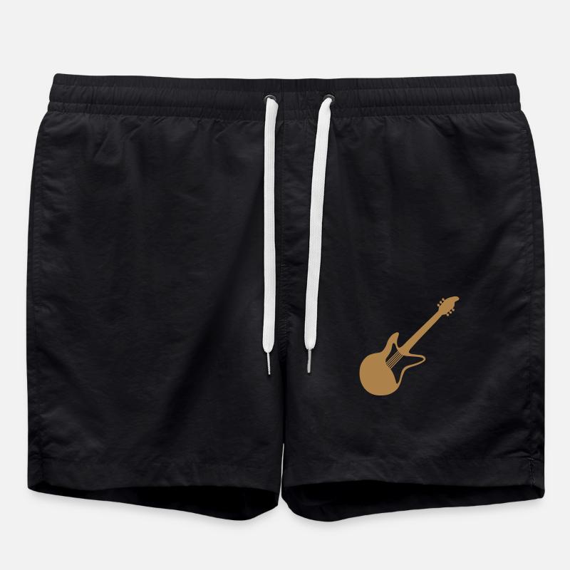 Cool Guitare Électrique Guitariste Guitare - Short de bain - noir