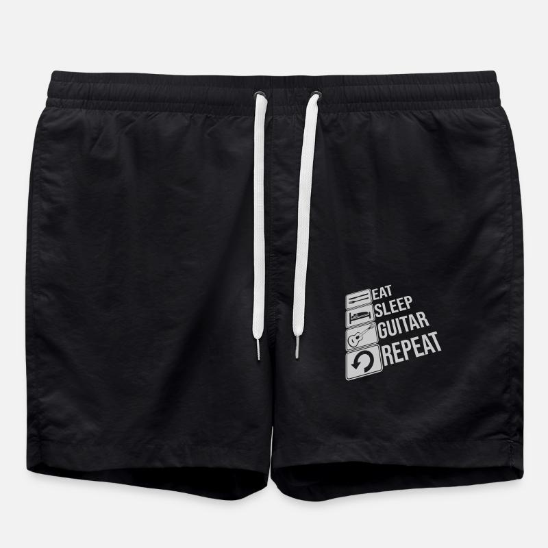 Rock Eat Sleep Repeat - Badeshorts - Schwarz