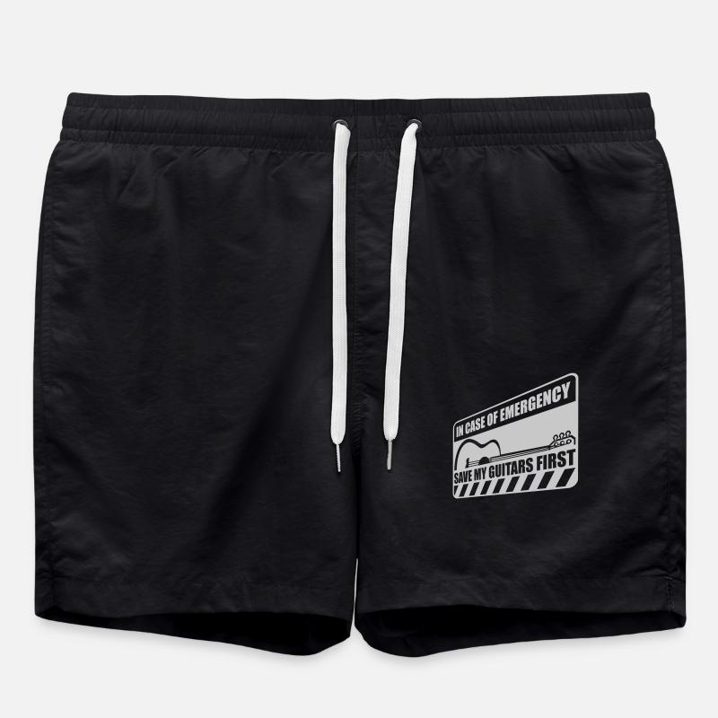 Guitarist Save My Guitars - Swim Trunks - black