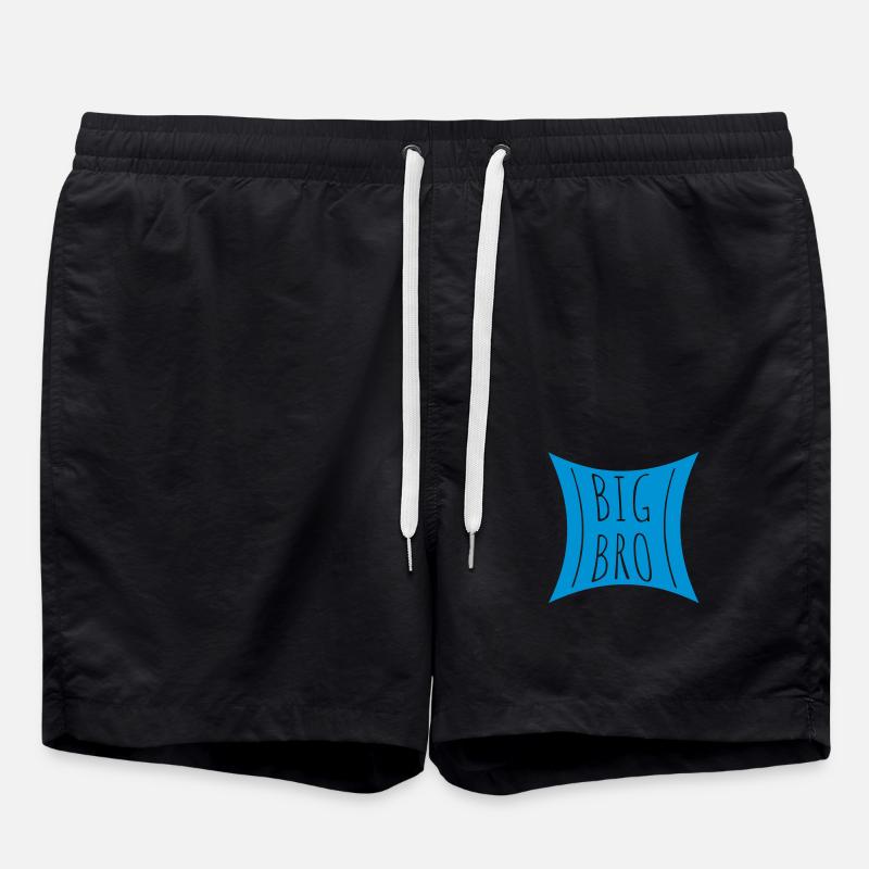Texte Logo Big Bro - Short de bain - noir
