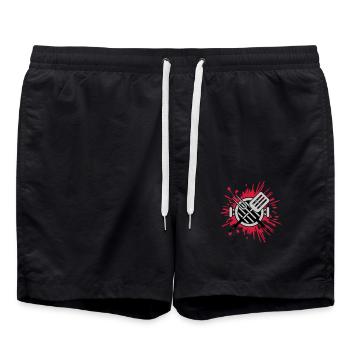 Splashes of Color Charcoal Grill Grill Master Barbecue - Swim Trunks - black - Front - AI Model Male 185 light (185cm)
